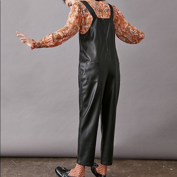 Anthropologie Portia Faux Leather Jumpsuit - Picture 2 of 5